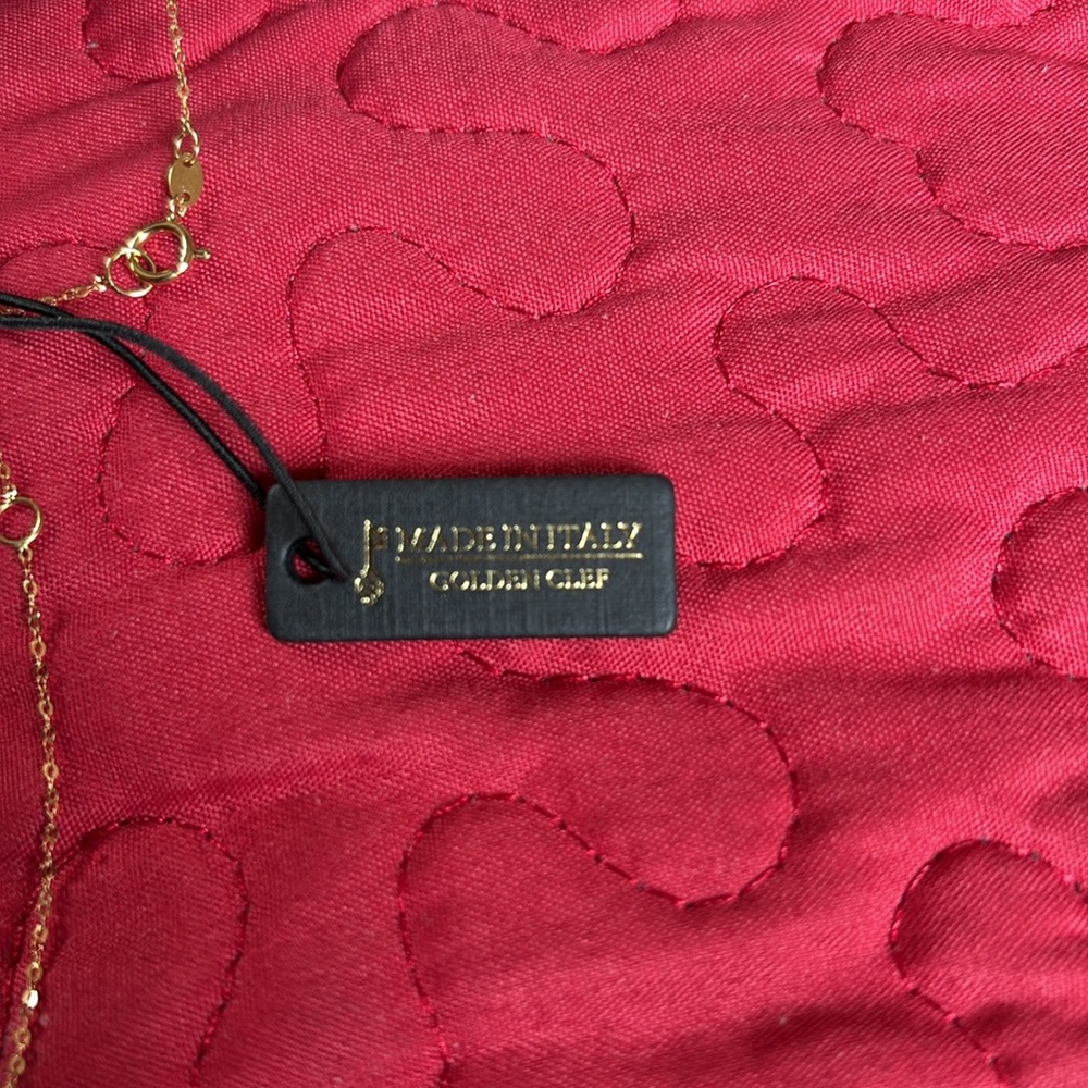 Chain 14k real gold 16, 18 inches.Elegant heart pendants. - Picture 4 of 5